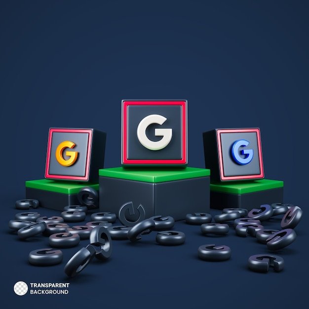 Google logo on podium