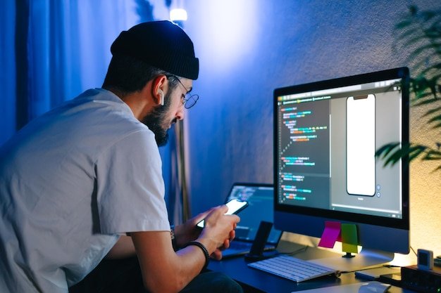 Developer testing mobile app design